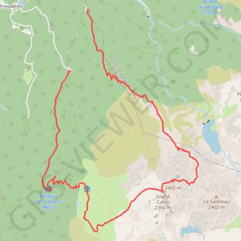 Itinéraire Traversée Grand Colon, distance, dénivelé, altitude, carte, profil, trace GPS