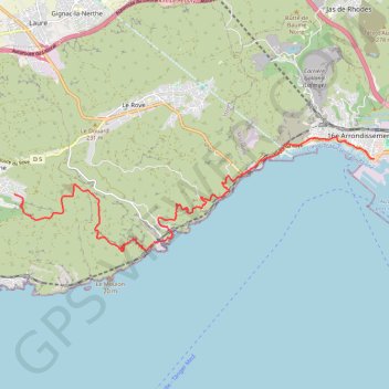 Itinéraire Ensuès la Redonne - le Cetis par les Calanques, distance, dénivelé, altitude, carte, profil, trace GPS