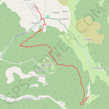 Itinéraire Tour du Pays de Dieulefit - Vesc (Col de Blanc) à Vesc (Village), distance, dénivelé, altitude, carte, profil, trace GPS