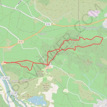 Itinéraire Bassanel campagne d'Olonzac, distance, dénivelé, altitude, carte, profil, trace GPS