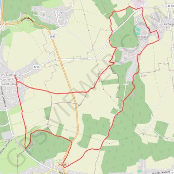 Itinéraire Rando Les Authieux Port Saint Ouen, distance, dénivelé, altitude, carte, profil, trace GPS