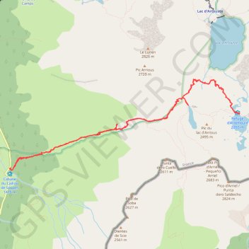 Itinéraire 2021-06-25-01_Refuge_d_Arremoulit, distance, dénivelé, altitude, carte, profil, trace GPS