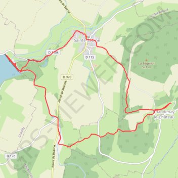 Itinéraire CHAUDENAY le Château, distance, dénivelé, altitude, carte, profil, trace GPS