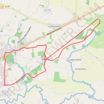 Itinéraire A travers les pommiers, cerisiers et chemins creuxcours, distance, dénivelé, altitude, carte, profil, trace GPS