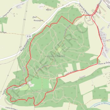 Itinéraire Eaunes V5b d7 D140, distance, dénivelé, altitude, carte, profil, trace GPS
