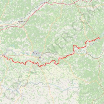 Itinéraire GR6 De Sainte Foy la-Grande (Gironde) à les Eyzies-de-Tayac-Sireuil (Dordogne), distance, dénivelé, altitude, carte, profil, trace GPS