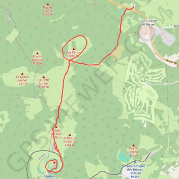 Itinéraire Pariou et Puy de Dome, distance, dénivelé, altitude, carte, profil, trace GPS