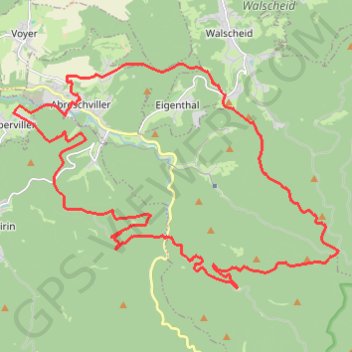 Itinéraire Circuit des Roches - Abreschviller, distance, dénivelé, altitude, carte, profil, trace GPS