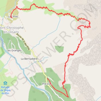 Itinéraire Tour Gourmand de Saint-Christophe-en-Oisans - Jour 4, distance, dénivelé, altitude, carte, profil, trace GPS