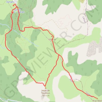 Itinéraire Prat Mol, distance, dénivelé, altitude, carte, profil, trace GPS