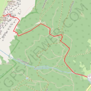 Itinéraire Pas de Montbrun, distance, dénivelé, altitude, carte, profil, trace GPS