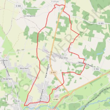Itinéraire 16-348, distance, dénivelé, altitude, carte, profil, trace GPS