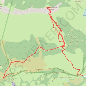 Itinéraire Soum d'Andorre, distance, dénivelé, altitude, carte, profil, trace GPS