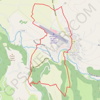 Itinéraire Balade Fête de Belmont-sur-Rance aout, distance, dénivelé, altitude, carte, profil, trace GPS