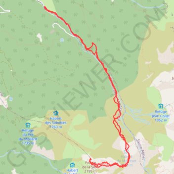 Itinéraire Col de la Sitre, distance, dénivelé, altitude, carte, profil, trace GPS