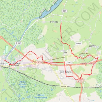 Itinéraire Parcours Carentan Liberty March 2026, distance, dénivelé, altitude, carte, profil, trace GPS