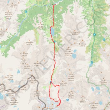 Itinéraire Petit Vignemale, distance, dénivelé, altitude, carte, profil, trace GPS