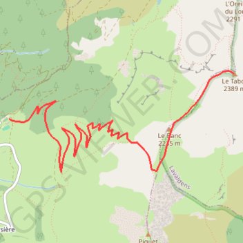 Itinéraire Le Tabor, distance, dénivelé, altitude, carte, profil, trace GPS