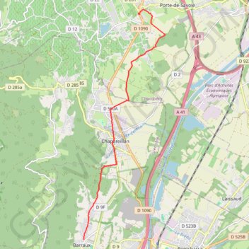 Itinéraire Sur les Pas des Huguenots - Barraux - Les Marches, distance, dénivelé, altitude, carte, profil, trace GPS
