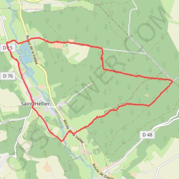Itinéraire Balade à Saint-Hellier, distance, dénivelé, altitude, carte, profil, trace GPS