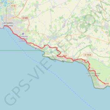 Itinéraire Les Sables d’Olonne / La Tranch- sur-Mer, distance, dénivelé, altitude, carte, profil, trace GPS