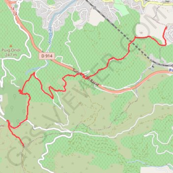 Itinéraire De Port-vendres à la Baterrie de Taillefer, distance, dénivelé, altitude, carte, profil, trace GPS