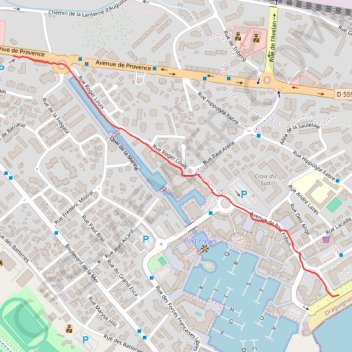 Itinéraire Rue de provence boulevard d'alger, distance, dénivelé, altitude, carte, profil, trace GPS