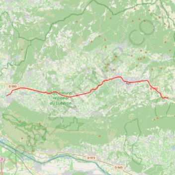 Itinéraire Véloroute du Calavon, distance, dénivelé, altitude, carte, profil, trace GPS