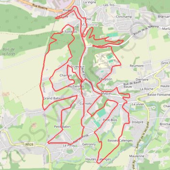 Itinéraire Sortie à VTT, distance, dénivelé, altitude, carte, profil, trace GPS