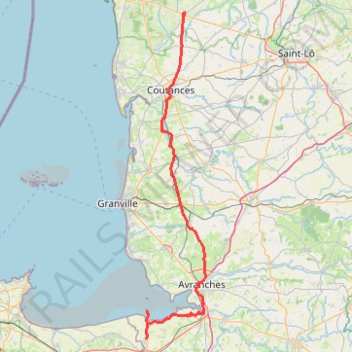 Itinéraire Le Mont Saint Michel Aller, distance, dénivelé, altitude, carte, profil, trace GPS