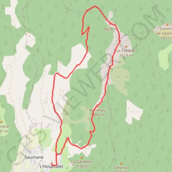 Itinéraire La Montagne de Lure, distance, dénivelé, altitude, carte, profil, trace GPS