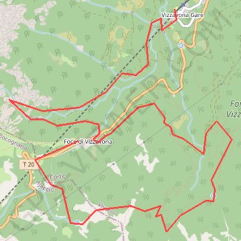 Itinéraire La Foce Vizzavona, distance, dénivelé, altitude, carte, profil, trace GPS