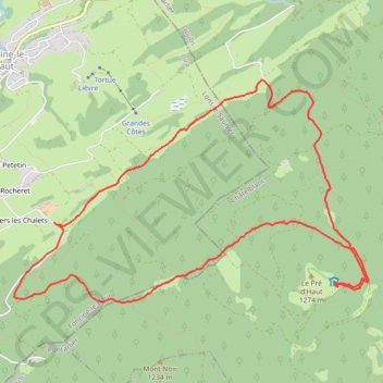 Itinéraire La grande Combe, distance, dénivelé, altitude, carte, profil, trace GPS