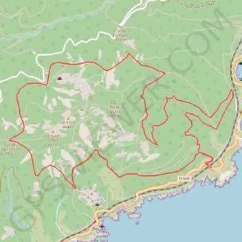 Itinéraire Esterel, distance, dénivelé, altitude, carte, profil, trace GPS