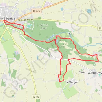 Itinéraire Circuit de la vallée du Don - Guémené-Penfao, distance, dénivelé, altitude, carte, profil, trace GPS