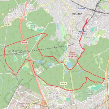 Itinéraire La Meudonnaise, distance, dénivelé, altitude, carte, profil, trace GPS