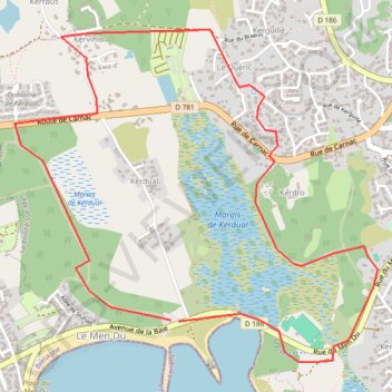 Itinéraire Carnac orange, distance, dénivelé, altitude, carte, profil, trace GPS