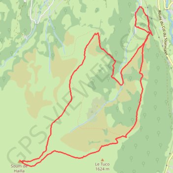 Itinéraire Sainte Marie Campan Soum de Haillha, distance, dénivelé, altitude, carte, profil, trace GPS