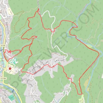 Itinéraire Vals les bains, distance, dénivelé, altitude, carte, profil, trace GPS