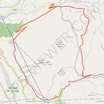 Itinéraire Antécime de la Pointe de Pers, distance, dénivelé, altitude, carte, profil, trace GPS