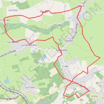 Itinéraire La Perelle 10,_ km, distance, dénivelé, altitude, carte, profil, trace GPS
