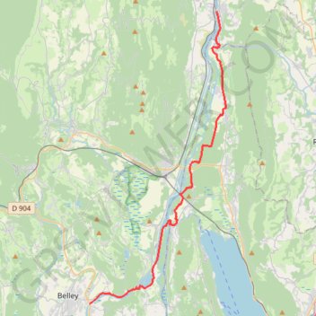 Itinéraire 5: ViaRhôna de Seyssel à Belley par Chanaz, distance, dénivelé, altitude, carte, profil, trace GPS