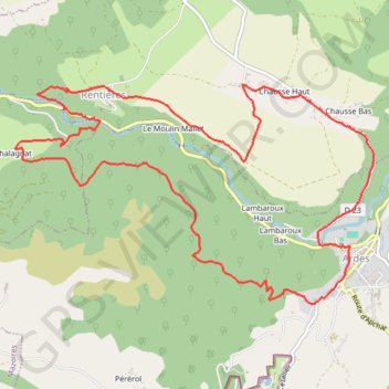 Itinéraire Vallée de Rentières depuis Ardes, distance, dénivelé, altitude, carte, profil, trace GPS