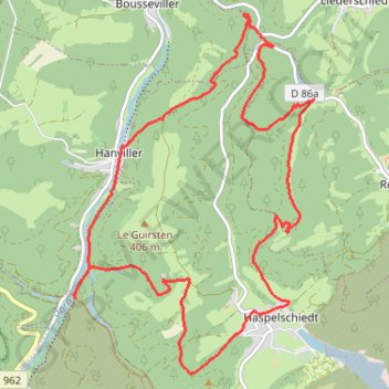 Itinéraire Randonnée de Schwingmuehle à Eberbach par Roppeviller, distance, dénivelé, altitude, carte, profil, trace GPS
