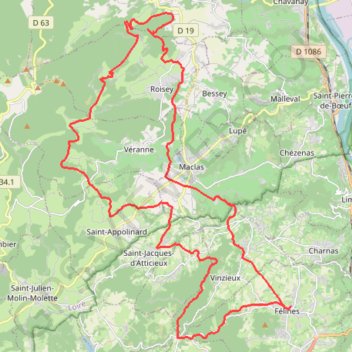 Itinéraire Bike in pilat.Oiz tr 2023, distance, dénivelé, altitude, carte, profil, trace GPS