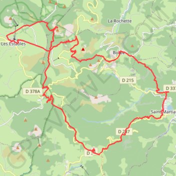 Itinéraire Mézenc - Mont Gerbier-de-Jonc, distance, dénivelé, altitude, carte, profil, trace GPS