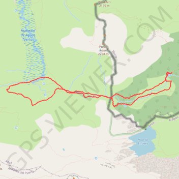 Itinéraire Aguas Tuertas par le col d'Escalé, distance, dénivelé, altitude, carte, profil, trace GPS