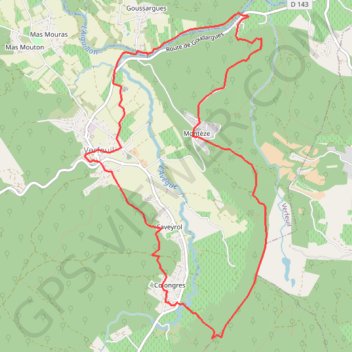 Itinéraire Autour de Verfeuil, distance, dénivelé, altitude, carte, profil, trace GPS
