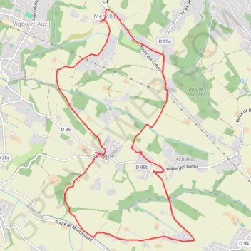Itinéraire Randonnée autour de Rebigue, distance, dénivelé, altitude, carte, profil, trace GPS