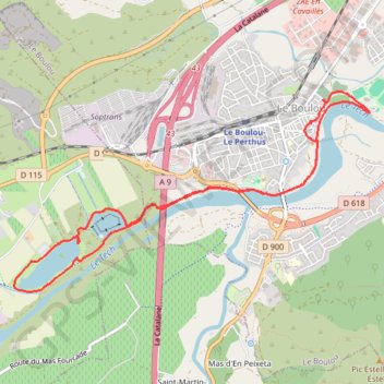 Itinéraire Du Boulou au lac de Saint Jean Pla de Corts, distance, dénivelé, altitude, carte, profil, trace GPS